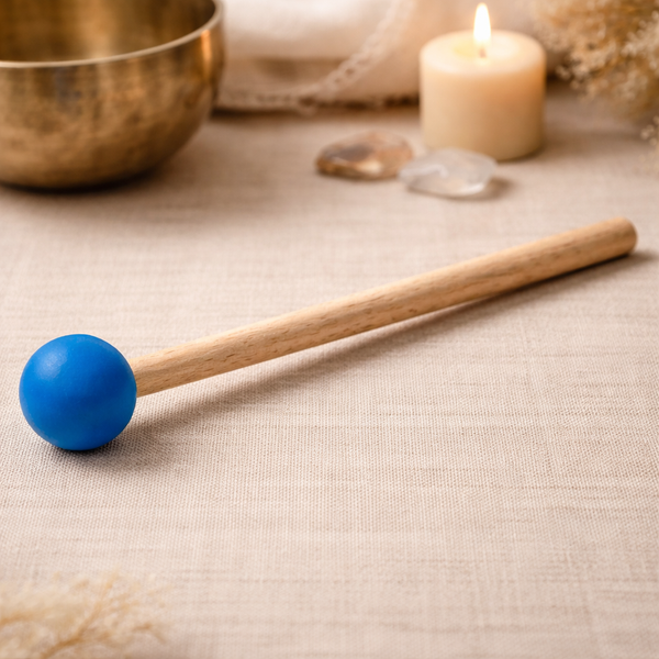 Klankschalen Klopper Rubberen Blauw Voor Kristallen En Metalen Klankschalen