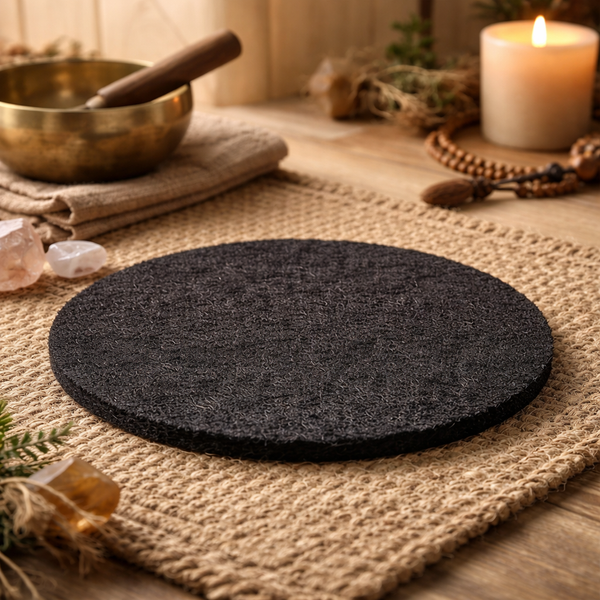 Vilten Onderzetter voor Klankschalen Zwart 25 cm