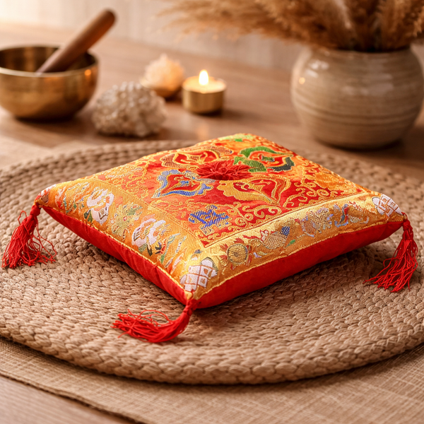 Klankschaalkussen Dubbele Dorje Rood