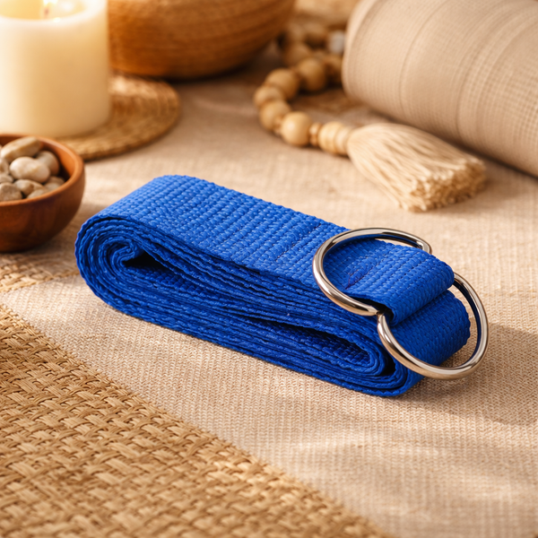 Yoga Riem D-ring Blauw Katoen 250 x 3 cm