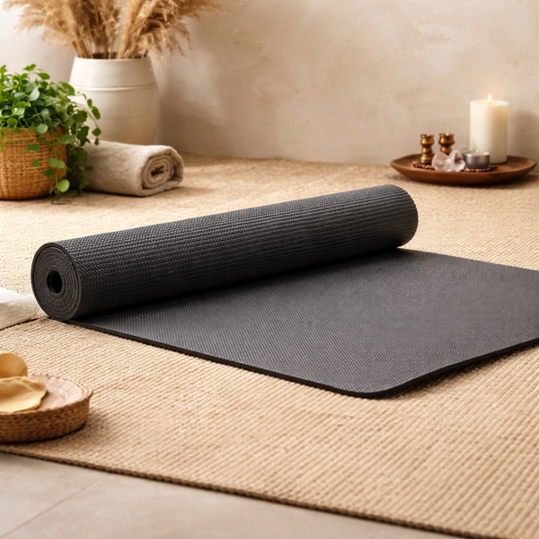 Yogi & Yogini Yogamat PVC Zwart 5 mm 183 x 61 cm