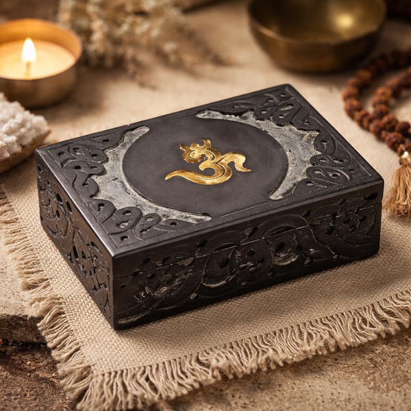 Tarotdoos Ohm Zeepsteen Hemelsblauw