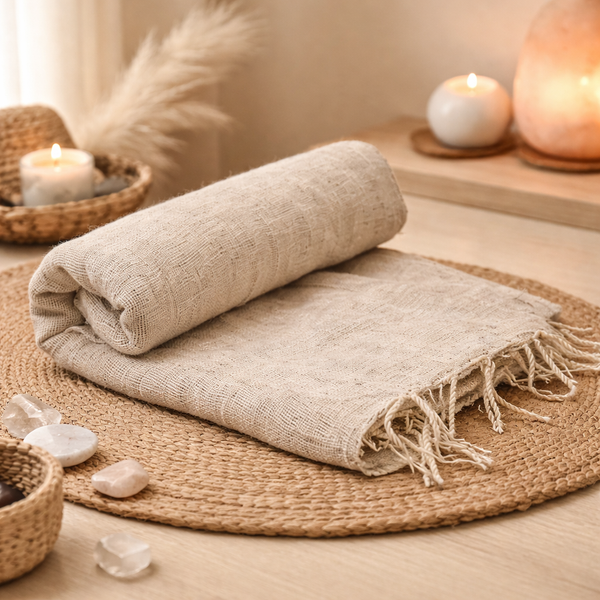 Meditatiedeken Extra Groot Beige