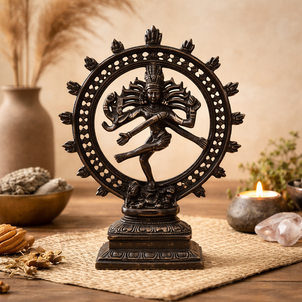 Shiva Nataraj Messing Eénkleurig 20 cm
