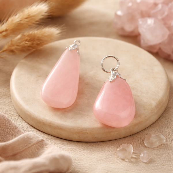 Edelstenen Hanger Roze Kwarts
