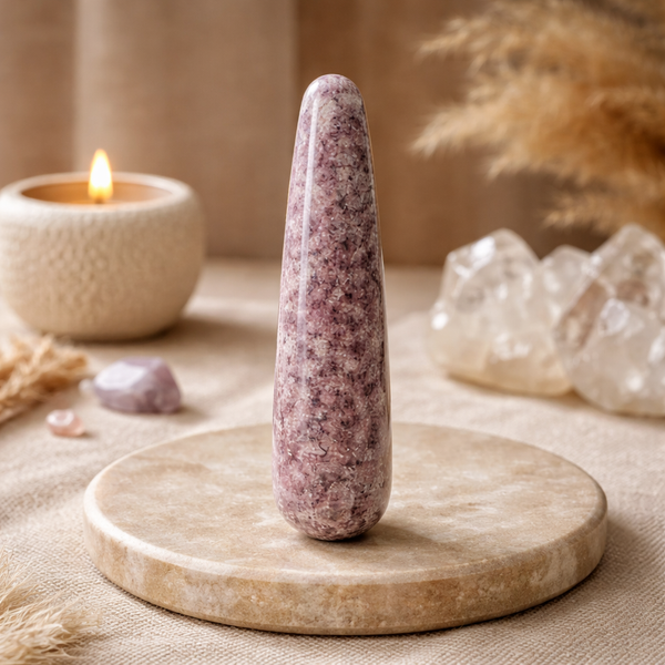 Massage Griffel Lepidoliet - 10 x 2 cm