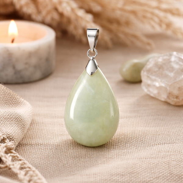 Druppel Hanger Jade Serpentijn