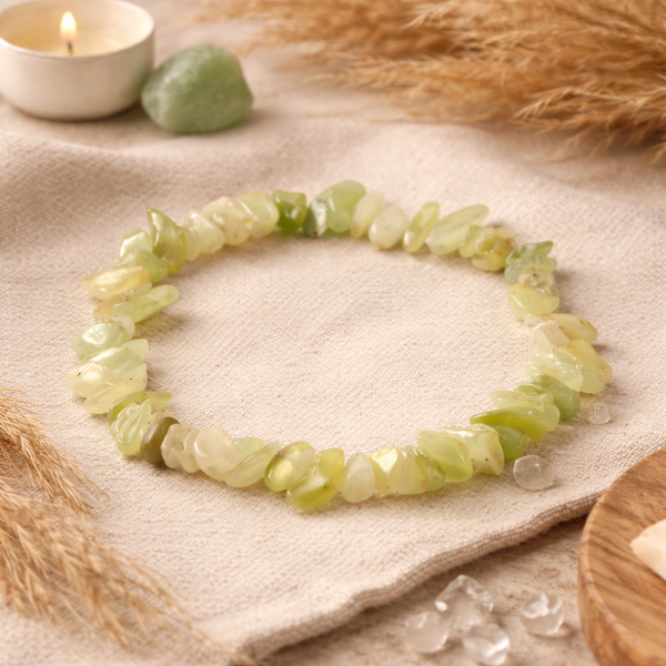 Edelsteen Splitarmband Groene Jade