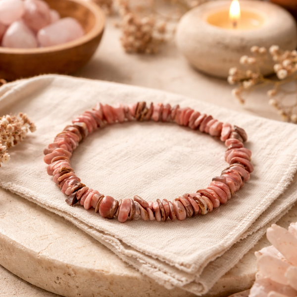 Edelsteen Splitarmband Rhodoniet Roze