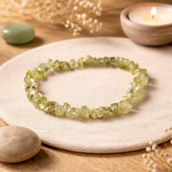 Edelsteen Splitarmband Prehniet Groen