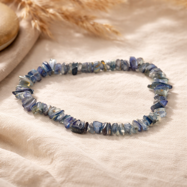 Edelsteen Splitarmband Kyaniet Blauw