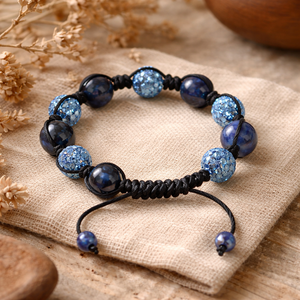 Edelstenen Shamballa Armband Sodaliet