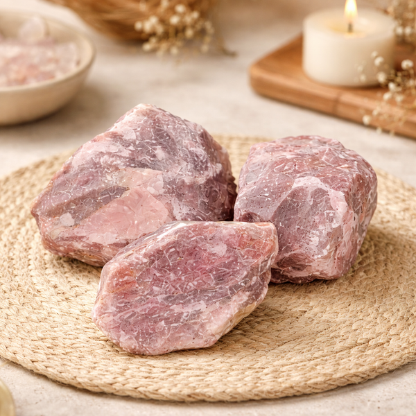 Ruwe Lavendelkwarts Edelsteen 4-8 cm (1 kg)
