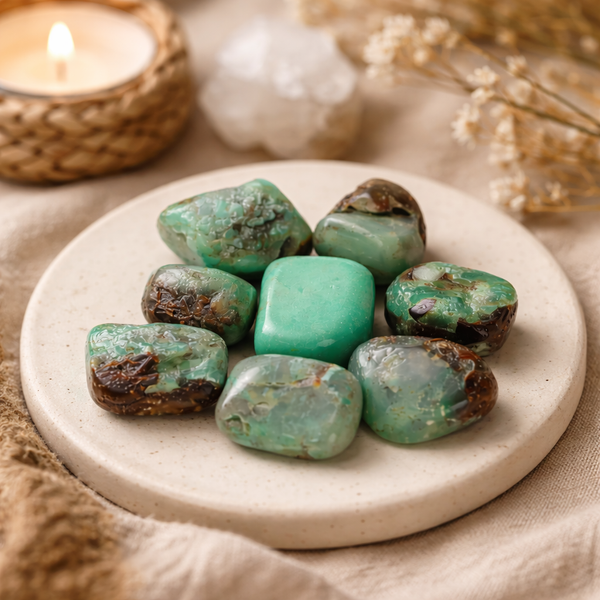 Trommelstenen Chrysopraas (150 gram)