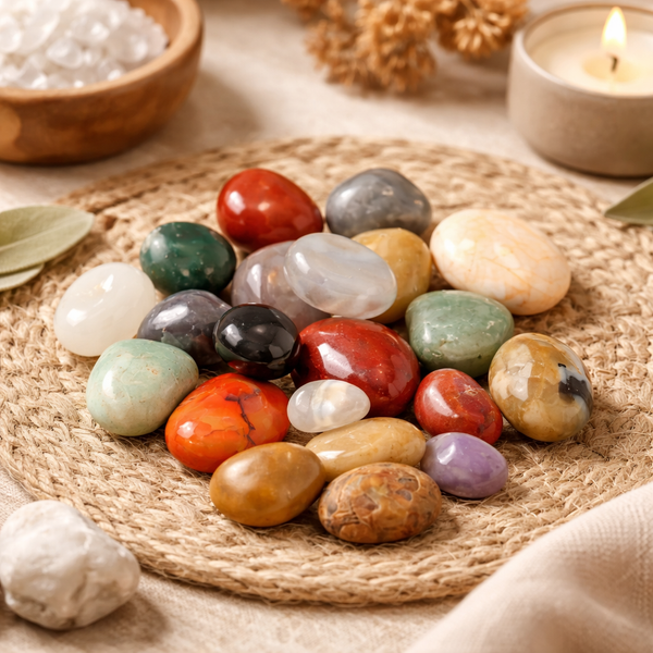 Trommelstenen India Mix (10-20 mm) - 100 gram