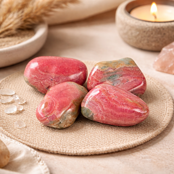Trommelstenen Rhodochrosiet (200 gram - 35-40 mm)