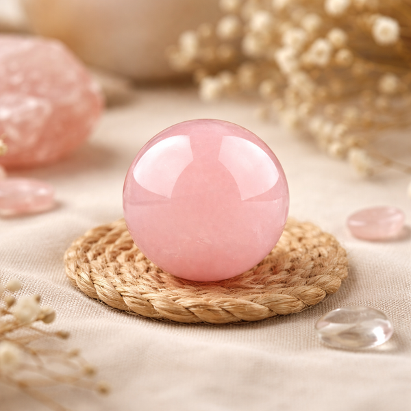 Roze Kwarts Edelsteen Bol - Liefde Harmonie Creativiteit 20mm
