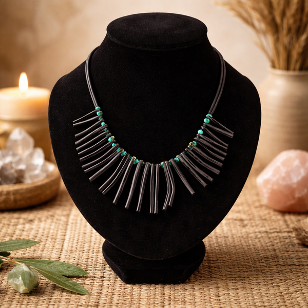 Ketting Koraal (Imitatie) met Turkoois Kralen