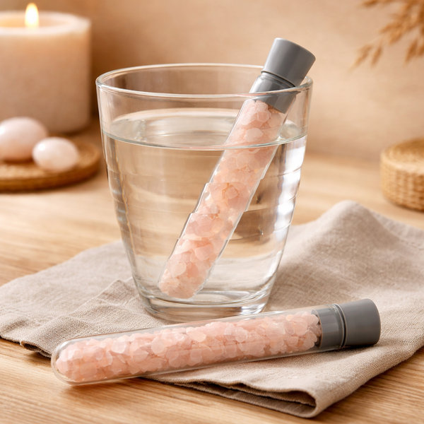 Roze Kwarts Waterwand - Liefde Harmonie Creativiteit - Enkele Buis Steentjes