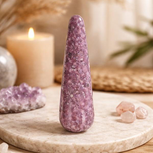 Massage Griffel Lepidoliet - ca. 7.5 cm