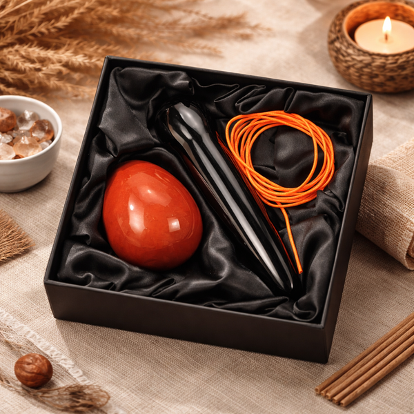 Yoni Massage Set Jaspis - Obsidiaan