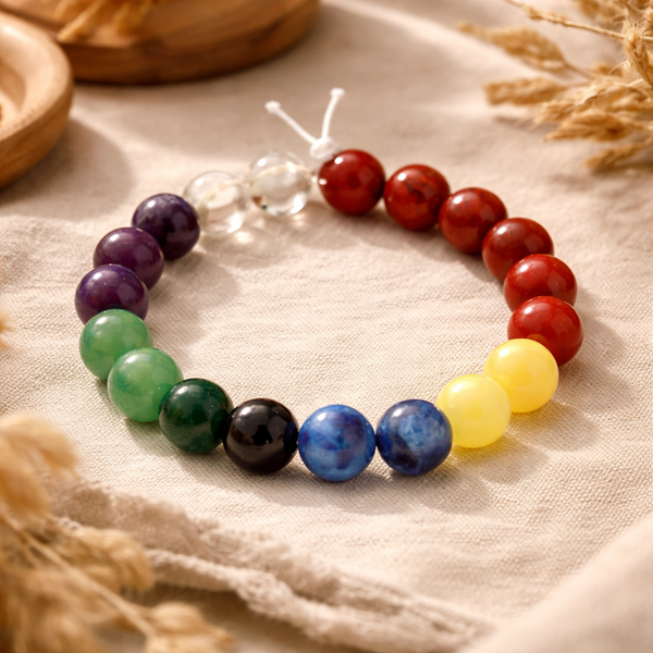 Extra Lange Powerbead Chakra Armband voor Mannen