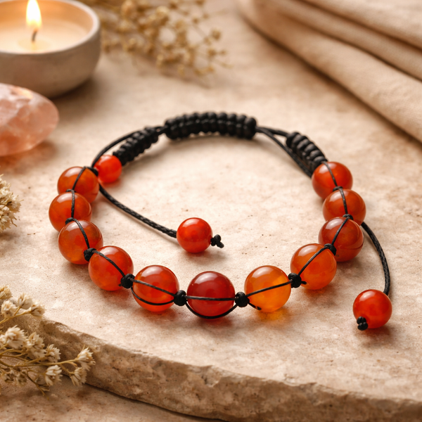 Carneool Shamballa Armband (10 mm)