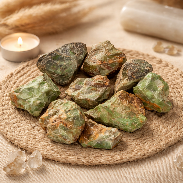 Chrysopraas Edelsteen Brokjes uit Madagaskar Ruw Natuurlijke Stenen