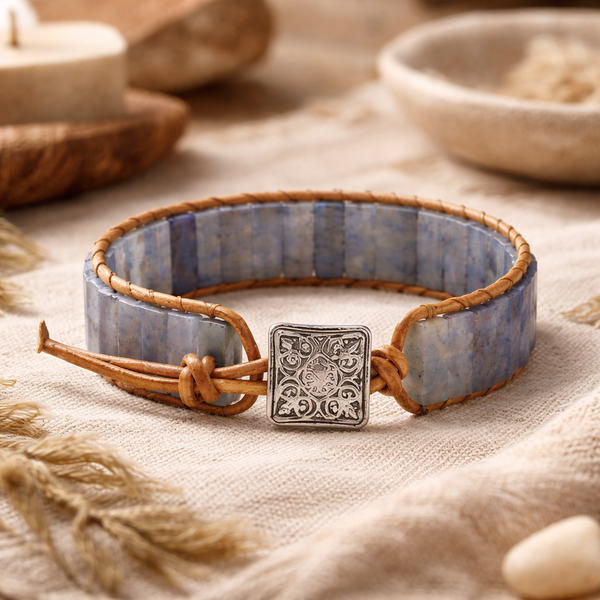 Edelsteen Armband Blauwe Kwarts Gipsy