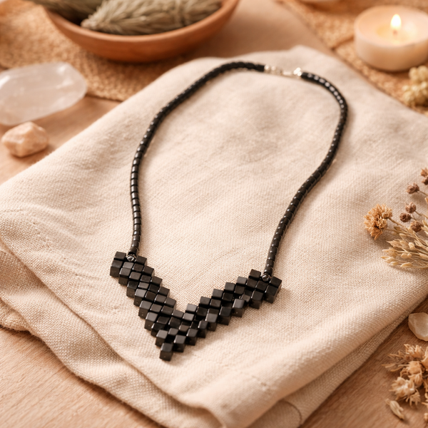 Hematiet Ketting Halve Maan