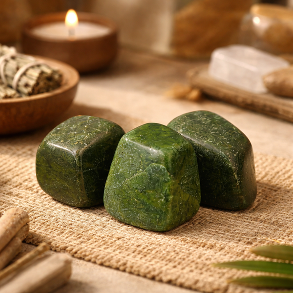 Verdiet Trommelstenen - Afrikaanse Jade (1 kg)