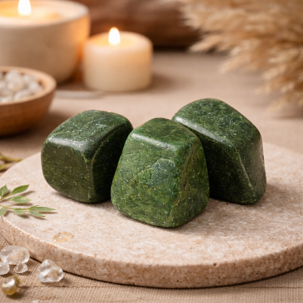 Verdiet Trommelstenen - Afrikaanse Jade (250 gram)