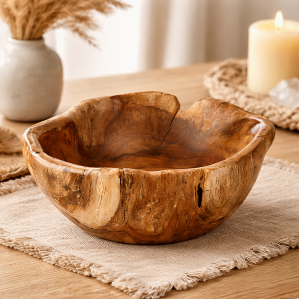 Decoratieve Schaal Teakhout (ca. 25x15 cm)