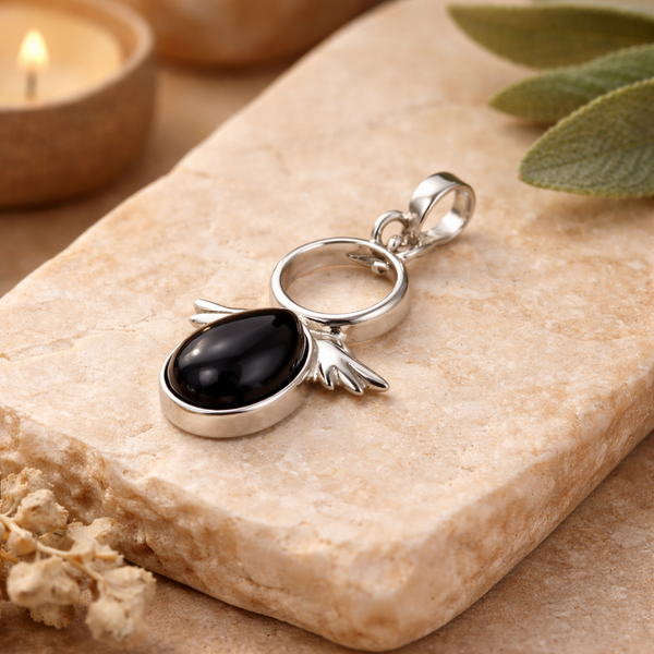 Beschermengel Hanger Obsidiaan - April