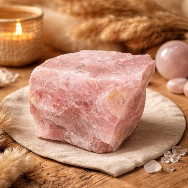 Ruwe Rozenkwarts Edelsteen 500-750 gram
