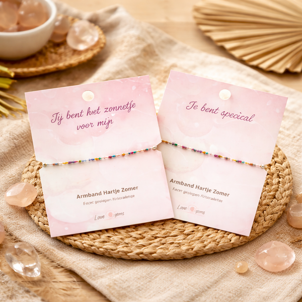 Edelsteen Armband Multikleur – Hartje Zomer – Love Gems