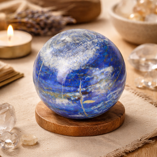 Lapis Lazuli Edelsteenbol voor Energieverdeling en Spirituele Werking