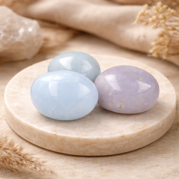 Chalcedoon Trommelstenen A-kwaliteit 100 gram uit Namibië