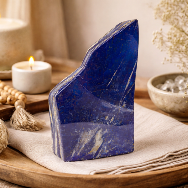 Lapis Lazuli sculptuur Afghanistan handgepolijst edelsteen kunstwerk