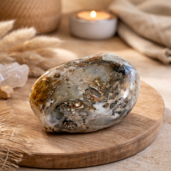 Agaat Dendriet Sculptuur Madagaskar Decoratie Slaapkamer Energie