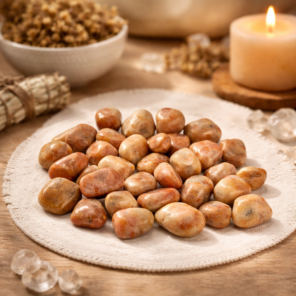 Zonnesteen Trommelstenen 500 gram Halfedelsteen Geschenkset