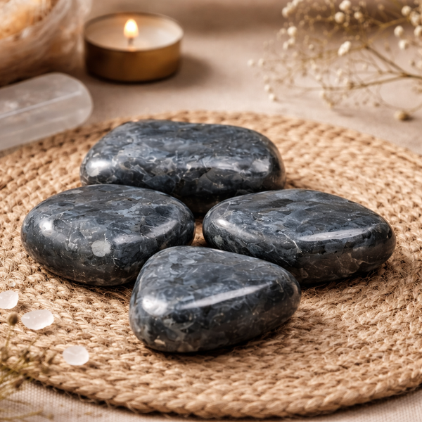 Larvikiet Trommelstenen 500g Noorwegen Geschenk Spirituele Accessoire Aura Bescherming