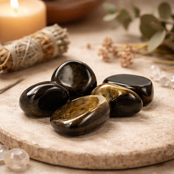 Obsidiaan Goud Trommelstenen 100g Amerikaans Herkomst Cadeau Idee