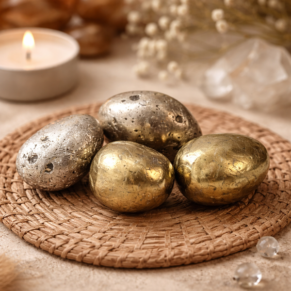Pyriet Trommelstenen 250g Peru Geschenkset Kristalgrid Accessoire