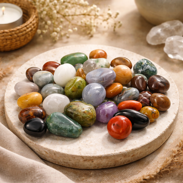India mix trommelstenen 500 gram natuurlijke edelstenen collectie
