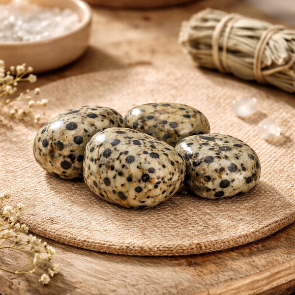 Jaspis Dalmatier Trommelstenen 500g Mexico