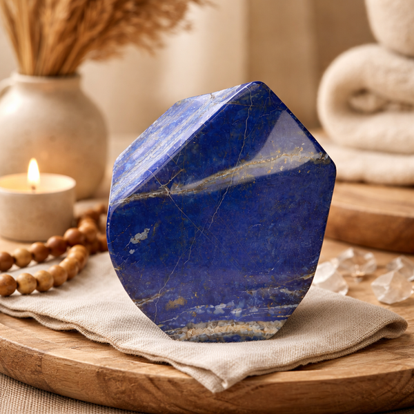 Lapis Lazuli Sculptuur Soevereiniteit Wijsheid Innerlijke Kracht Harmonie Vertrouwen