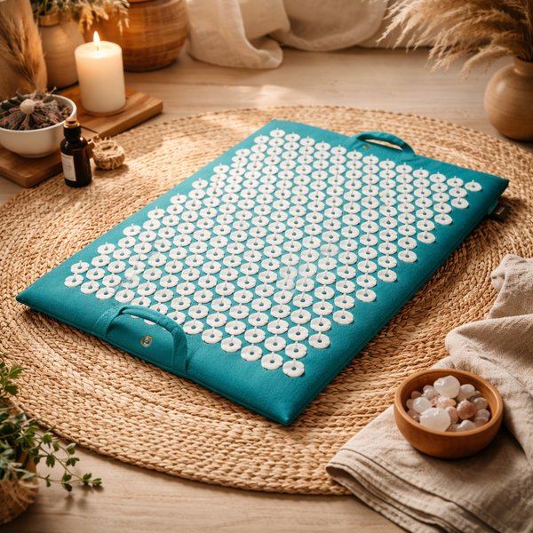 Blauwe Spijkermat Acupressuur YogaStyles voor Ontspanning Hoofdpijn Vermoeidheid Stijfheid