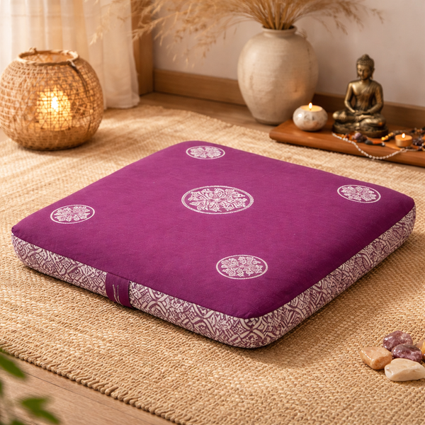 YogaStyles Zabuton Paars Comfortabel Meditatiekussen Duurzaam en Stijlvol Design