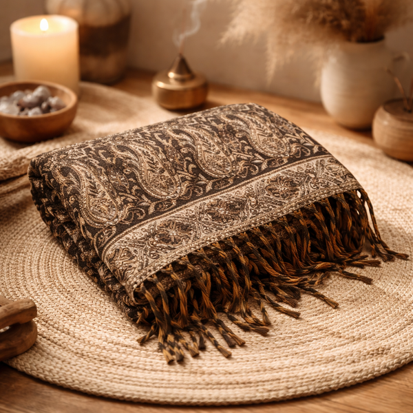 YogaStyles Meditatiedeken Licht Donkerbruin Acrylic Wool Nr 123